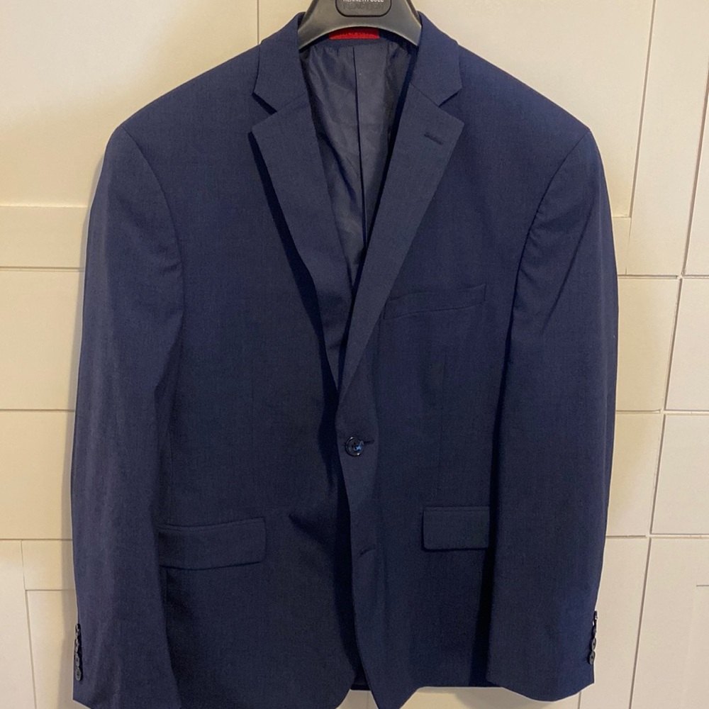 Alfani Men’s Slim Fit Suit Jacket Navy Two-Button Blue - 44S